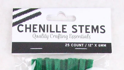 Holiday Green Chenille Stems
