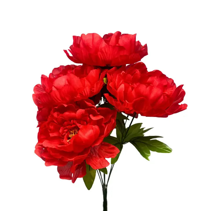 18 Inch Red Large Peony Bush