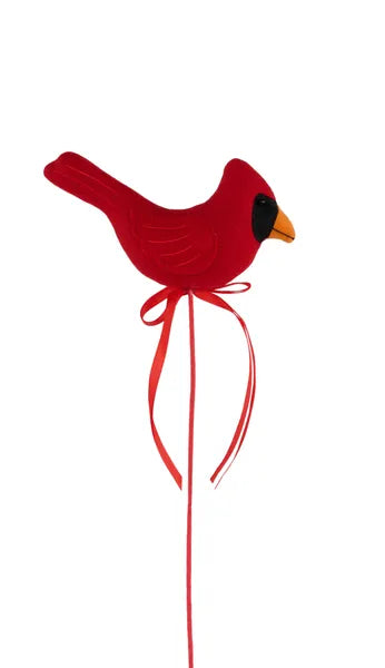 15 Inch Red Stuffed Cardinal Pick