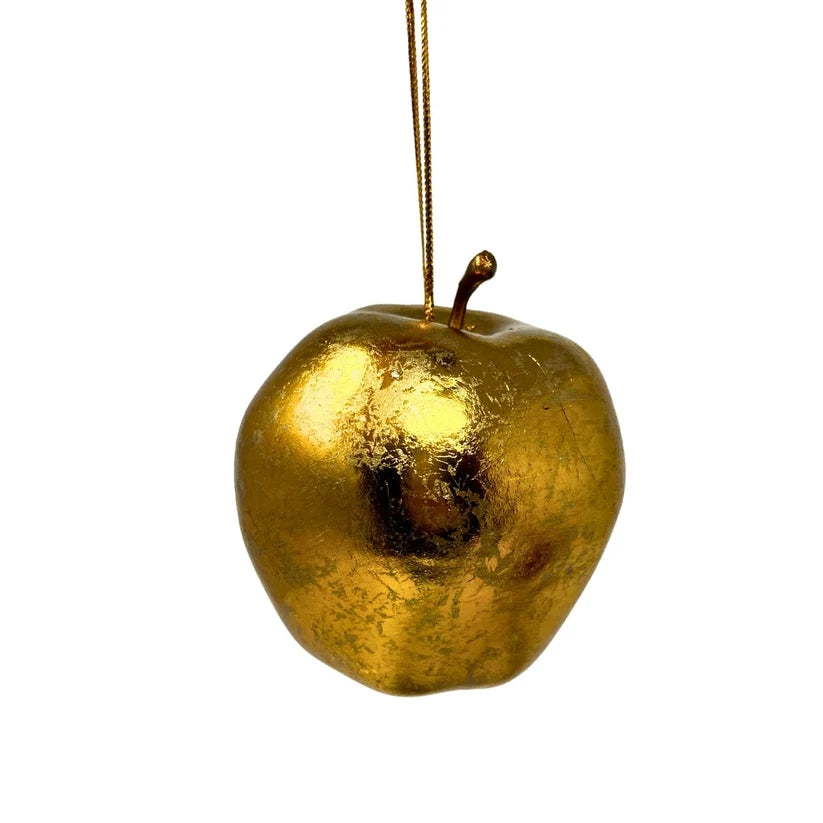 3 Inch Antique Bronze Old World Apple Ornament