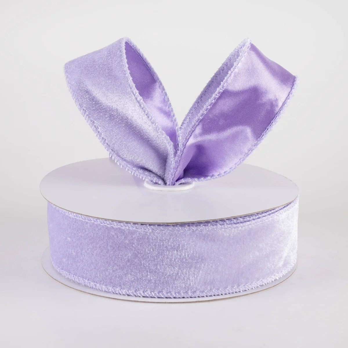 1.5 Inch By 10 Yard Lavender Deluxe Velvet With Satin Backing Ribbon