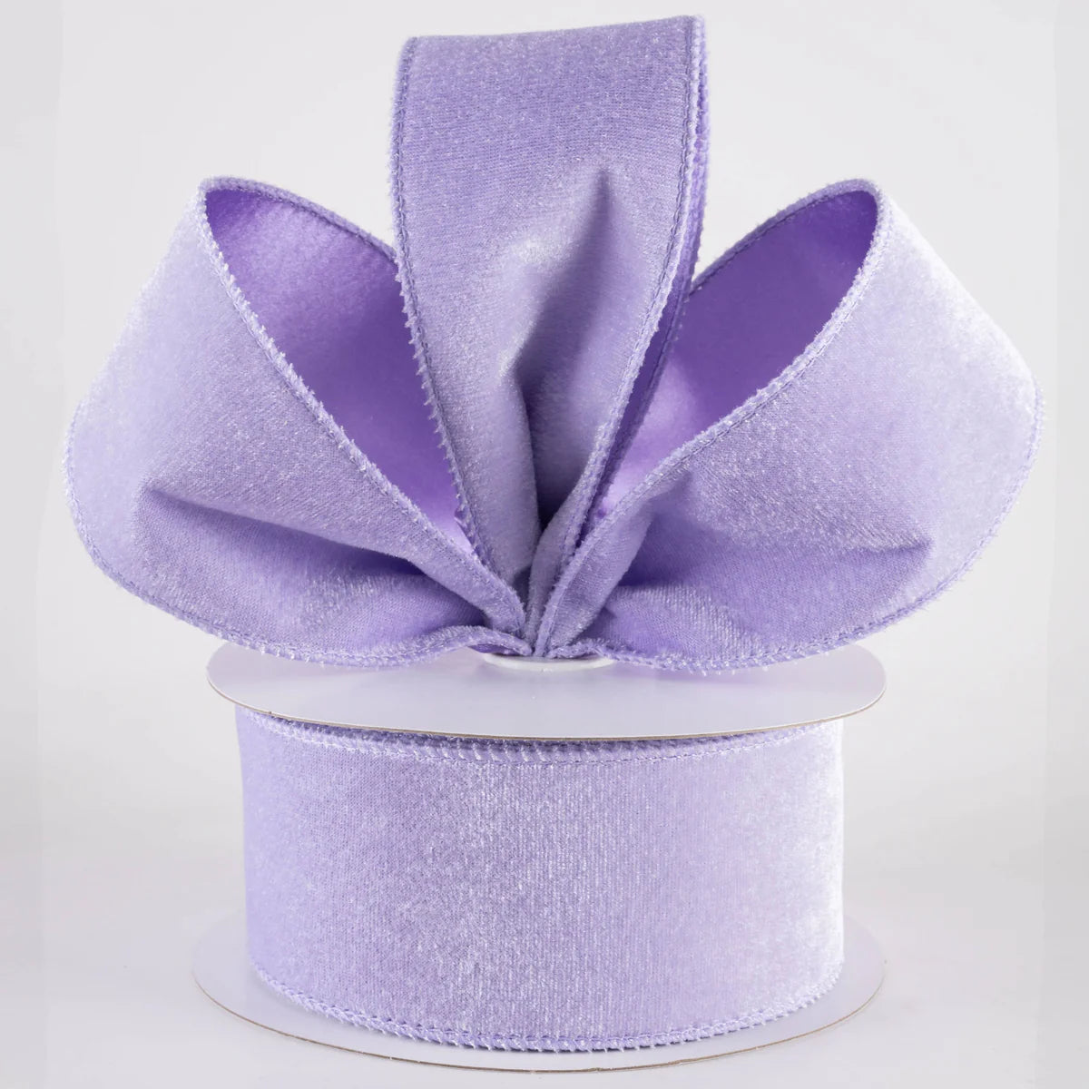 2.5 Inch By 10 Yard Lavender Deluxe Velvet With Satin Backing Ribbon