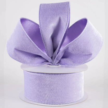 2.5 Inch By 10 Yard Lavender Deluxe Velvet With Satin Backing Ribbon