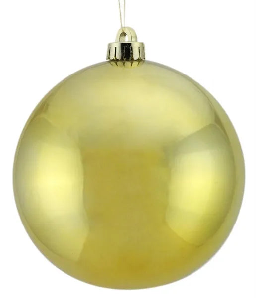 8 Inch Shiny Gold Smooth Ball Ornament