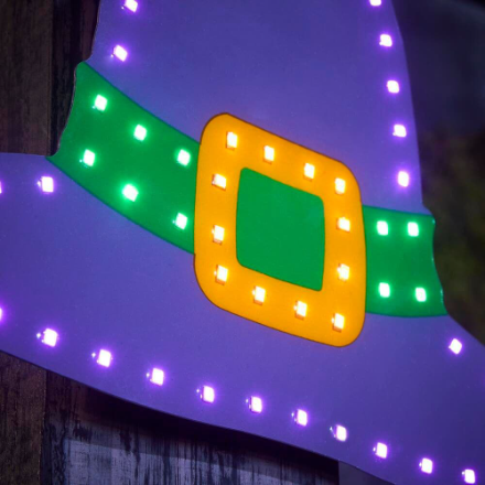 Home Accents Holiday 10 in TWINKLING LED Witch Hats - 3-Pack Open Box