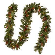 National Tree Company Garland 9 Foot Crestwood Spruce Light Up Garland