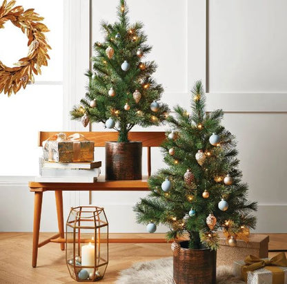 Wondershop Target 3 Foot Potted Virginia Pine Pre Lit Tree Set Open Box
