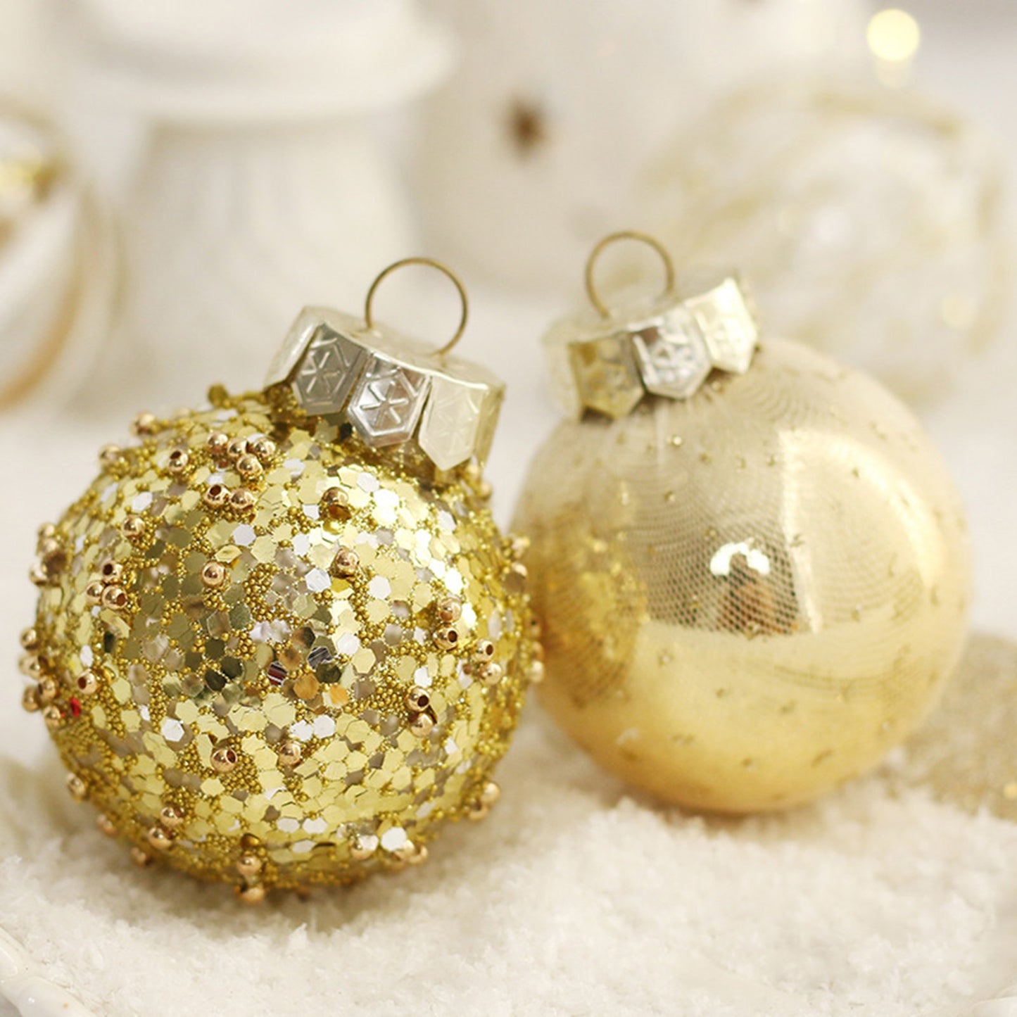 Visland 25 Piece Gold And White Ornament Set