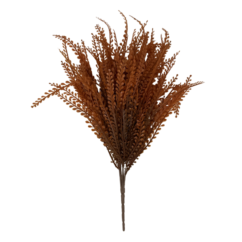 16 Inch Caramel Brown Bead Grass Bush