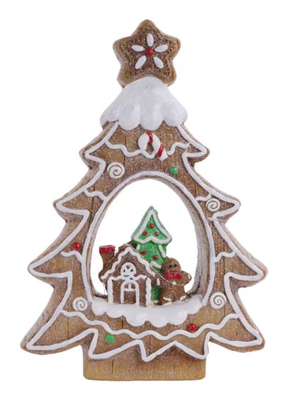 14.75 Inch LED Gingerbread Christmas Tree