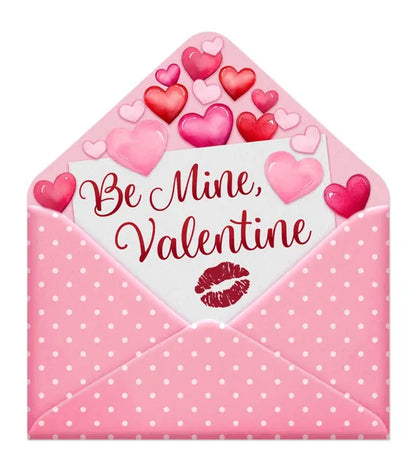 11.25 Inch Be Mine Open Envelope Metal Sign