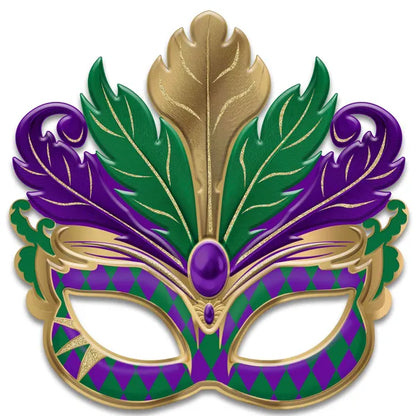 12 Inch Mardi Gras Glitter Harlequin Mask Sign