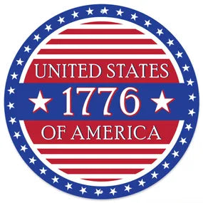 12 Inch United States 1776 Sign