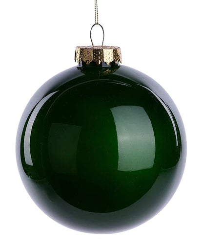 4 Inch Hunter Green Lacquer Ornament Ball