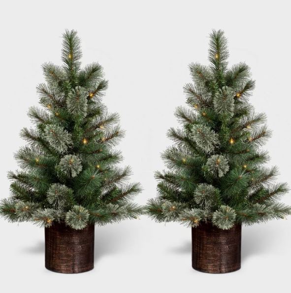 Wondershop Target 3 Foot Potted Virginia Pine Pre Lit Tree Set Open Box
