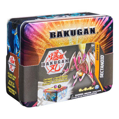 bakugan fusion force booster box Baku-Tin: Sectanoid Premium Collectors Storage Tin with Mystery Bakugan