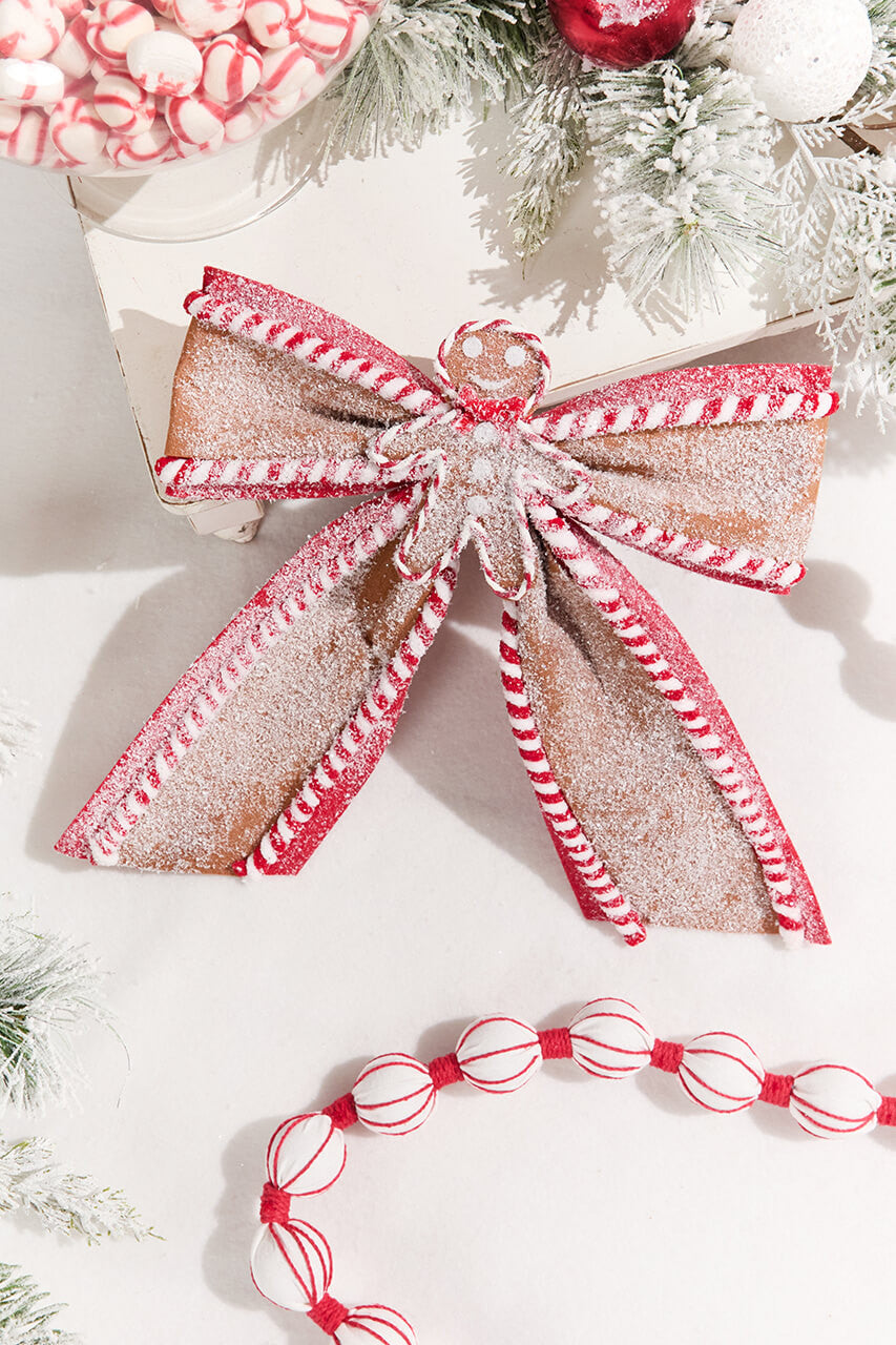 15 Inch Sugar And Spice Gingerbread Bow
