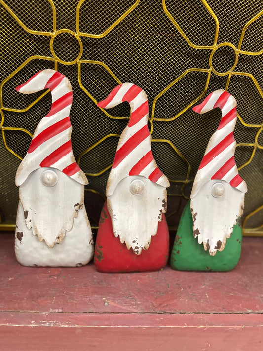 Metal Gnome Ornament Three Styles