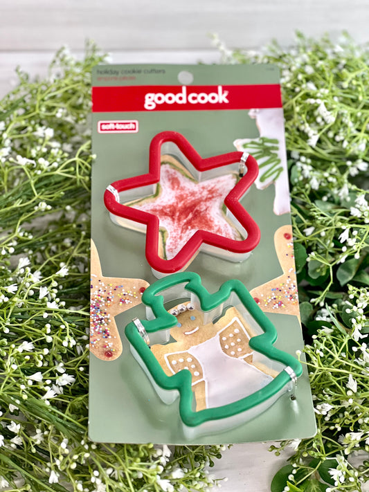 Good Cook 2 Pack Christmas Cookie Cutters Angel and Star