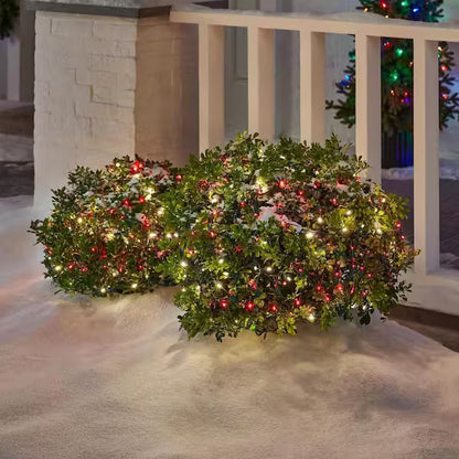 150 Count Red And Warm White Ribbon Concave LED Net Lights Open Box