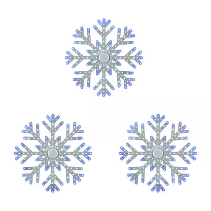 Home Accents Holiday 9.5 Inch Twinkling LED Snowflakes Three Pack Open Box