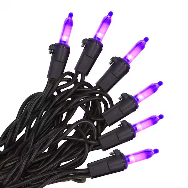 Home Accents Holiday 68 Foot 300 Purple Mini LED Christmas Lights Indoor Outdoor
