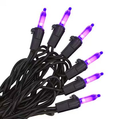 Home Accents Holiday 68 Foot 300 Purple Mini LED Christmas Lights Indoor Outdoor