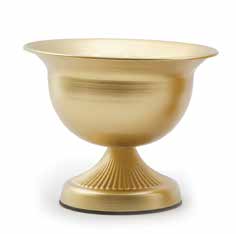 8 Inch All Gold Metal Urn