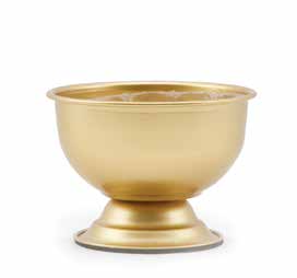 6 Inch All Gold Round Metal Urn