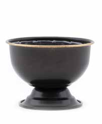 6 Inch Black Metal Urn With Round Base