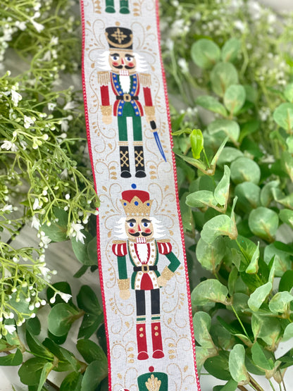 2.5 Inch By 10 Yard Classic Nutcracker Print Ribbon