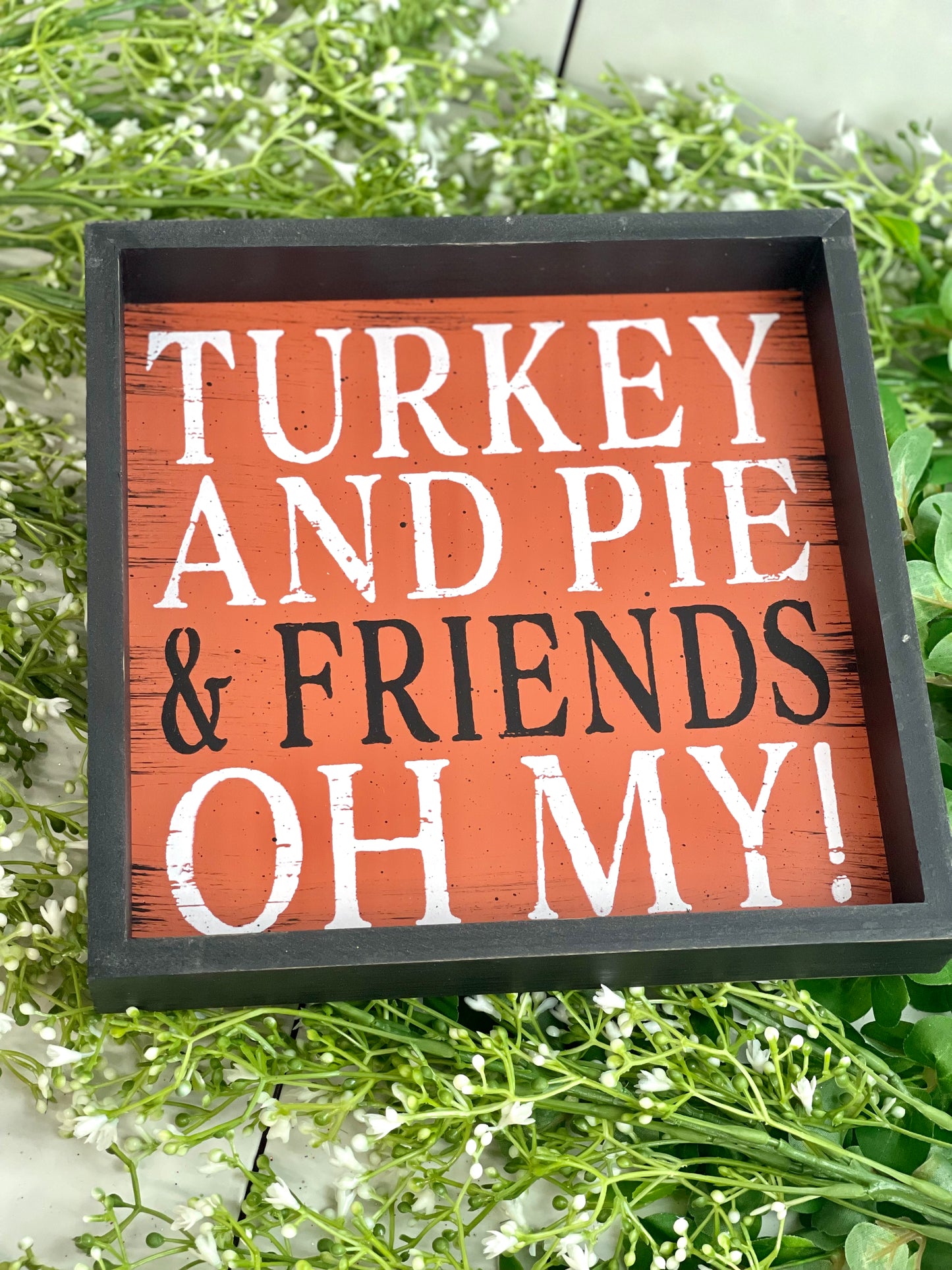 Turkey And Pie Fall Wood Block Decor