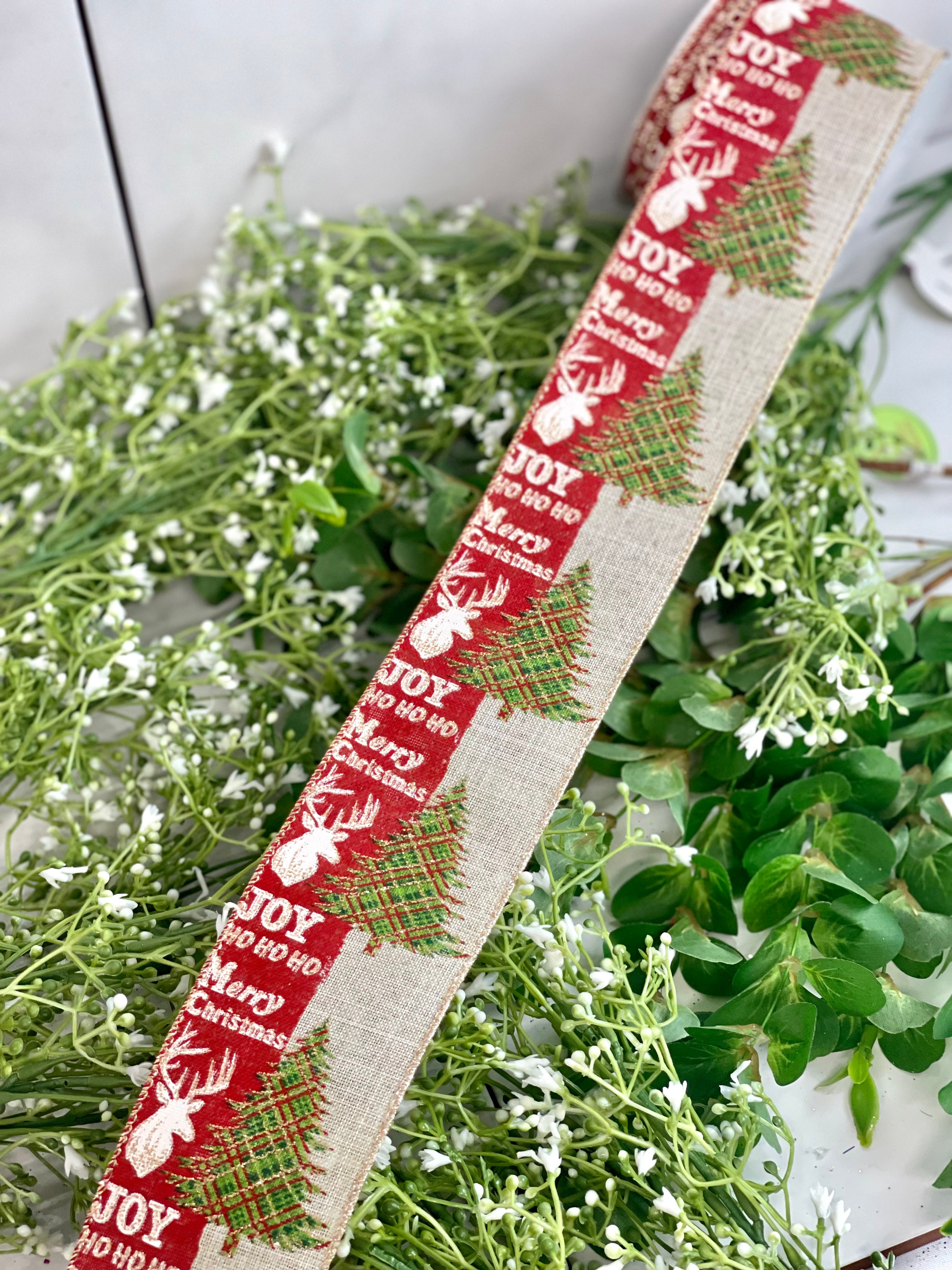Joy Ribbon 2.5 Inch By 10 Yard Joy Reindeer Ribbon – TMIGifts