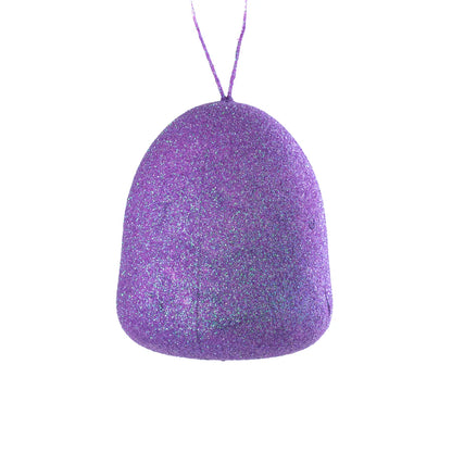 5 Inch Lavender Glitter Gumdrop Ornament