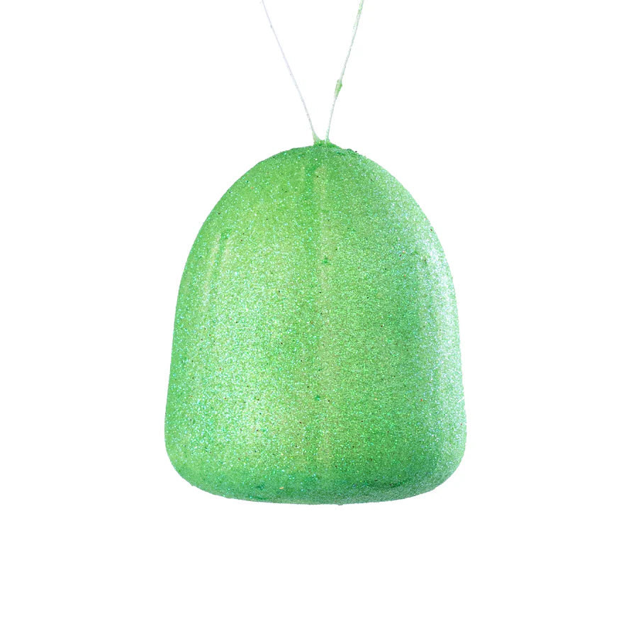 5 Inch Mint Green Glitter Gumdrop Ornament