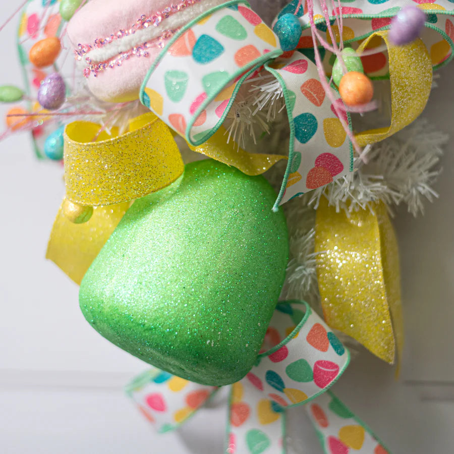 5 Inch Mint Green Glitter Gumdrop Ornament