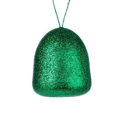 5 Inch Emerald Green Glitter Gumdrop Ornament