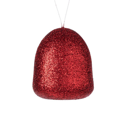 5 Inch Red Glitter Gumdrop Ornament
