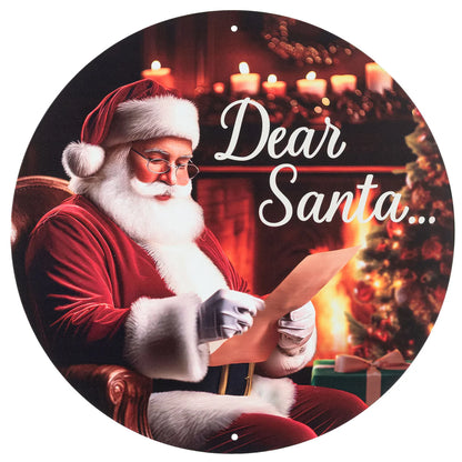 12 Inch By 10 Yard Dear Santa Metal Sign