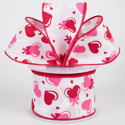 2.5 Inch By 10 Yard Heart Lollipops Ribbon