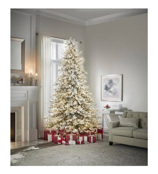 9ft Kenwood Fraser Fir Flocked LED Pre-Lit Home Decorators Collection Tree