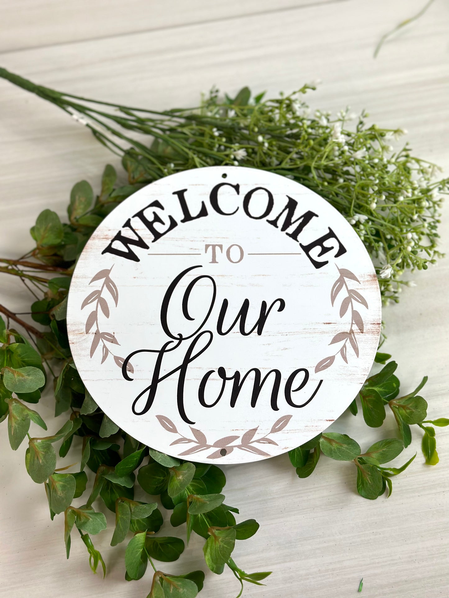 Welcome To Our Home Small Metal Sign