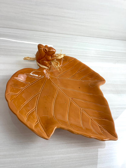 Fall Acorn Leaf Plate