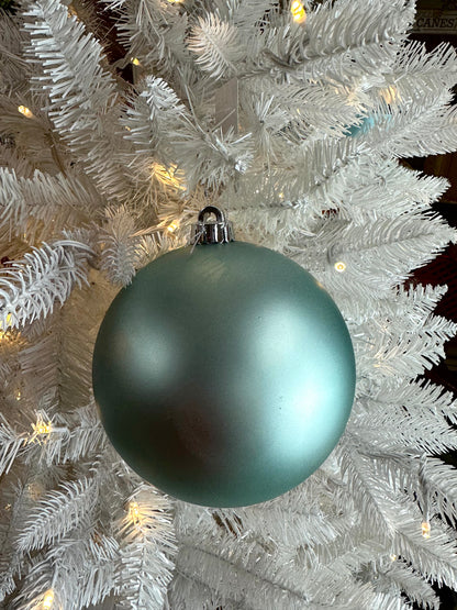 6 inch Matte Light Turquoise Smooth Ornament Ball