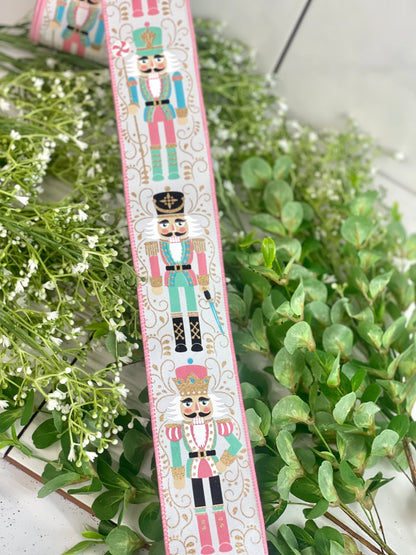 2.5 Inch By 10 Yard Pastel Nutcracker Ribbon