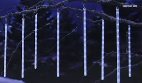 Home Accents Holiday 18 Inch Twinkling LED Falling Meteor Tube Lights Eight Pack Open Box