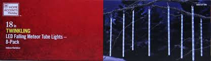 Home Accents Holiday 18 Inch Twinkling LED Falling Meteor Tube Lights Eight Pack Open Box