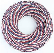 Threshold 16 Inch Red White And Blue Rattan Wreath