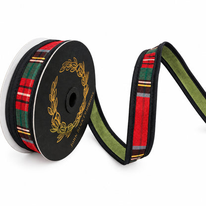 John Mark 1 Inch By 10 Yard Royal Stewart Plaid Fused Dupioni Ribbon