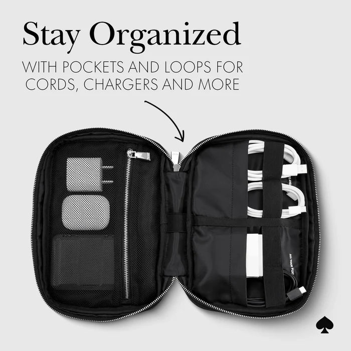 Kate Spade Nylon Tech Organizer Signature Black